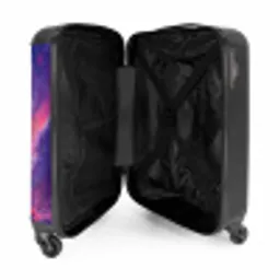Paarse Eenhoorn in Magische Omgeving NBS - Handbagage koffer - Unisex middel -binnenkant