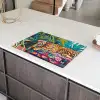 Luipaard - Kleurrijk - Tropisch Inductie beschermer vinyl 3mm klein -sfeer8
