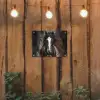 Paard - Dieren - Zwart - Luxe - Modern tuinposter los doek klein -sfeer1