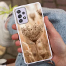 Schermbloem - Droogbloem - Winter - Beige - Minimalistisch Hoesje Samsung Galaxy A52 5G met koord klein -sfeer3