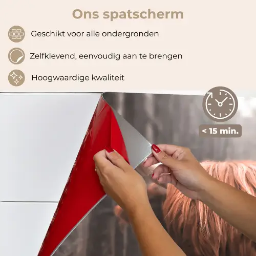 Schotse hooglander - Bos - Koe - Dieren - Natuur keuken achterwand spatscherm klein -spatscherm_NL