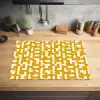 Geel - Beige - Patroon Inductie beschermer vinyl 3mm klein 276 -sfeer5