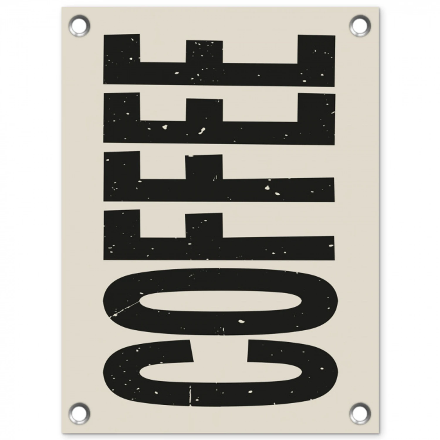 Japandi - Koffie - Decoratie - Vintage tuinposter los doek klein -3d