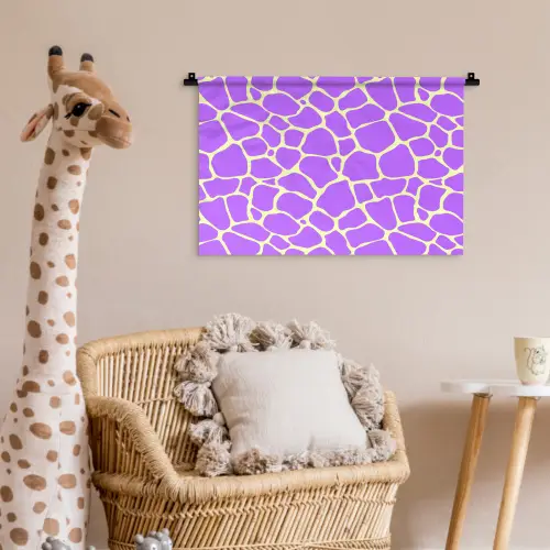 Paars - Vlekken - Geel - Pastel Wandkleed katoen klein 269 -wsfeer5_kind