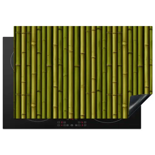 Tropisch - Groen - Bamboe Inductie beschermer vinyl 3mm klein 276 -3d