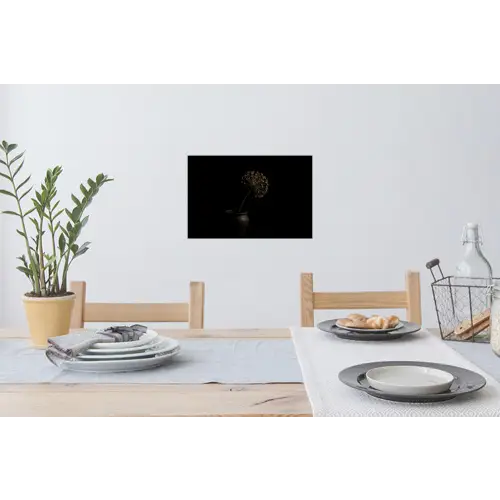 Bol - Gedroogd - Vaas - Zwart Muursticker klein -eettafel