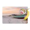 Rustiek - Roeiboot - Zandstrand Placemat vinyl groot -zzzproduct_Kitchenyeah-website