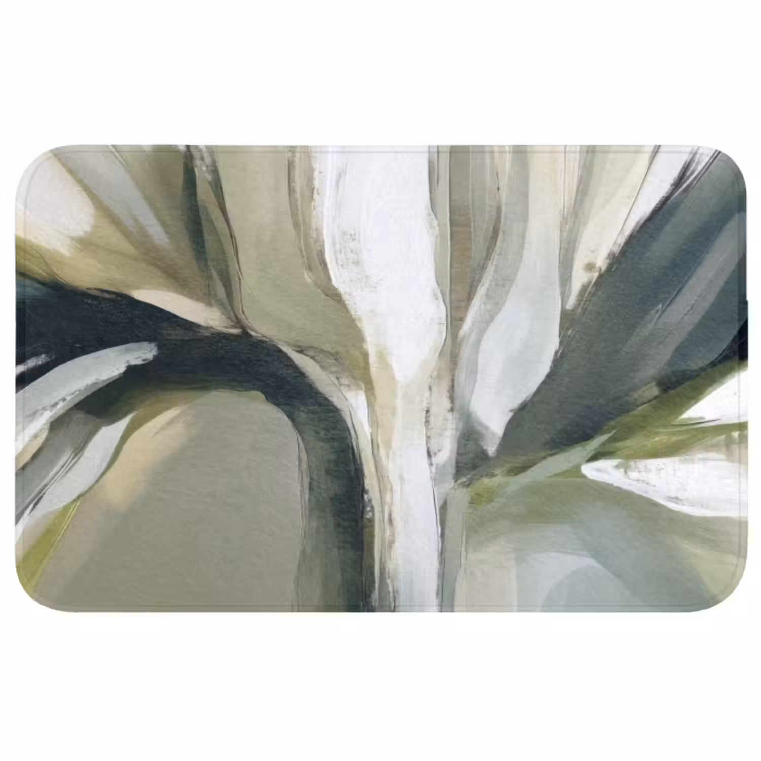 Badmat - Natuur - Abstract - Groen - Penseelstreken