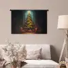 Kerstboom - Cadeau - Kerst - Winter Wandkleed katoen middel -sfeer4