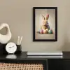 Paashaas - Pastel - Eieren fotolijst zwart zonder passe partout klein -sfeer1