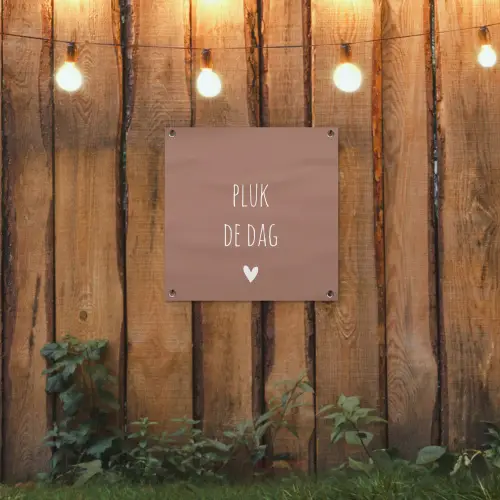 Quotes - Carpe diem - Pluk de dag - Spreuken tuinposter los doek klein -sfeer1