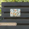 Bloesems - Wit - Mozaïek - Tak tuinposter los doek klein -sfeer3