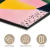Abstract - Roze - Lappen - Vormen - Geel aluminium wit klein -closeup_NL