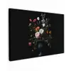 Bloemstuk - Vaas - Zwart Tuinposter op houten frame 2 cm dik klein -3d