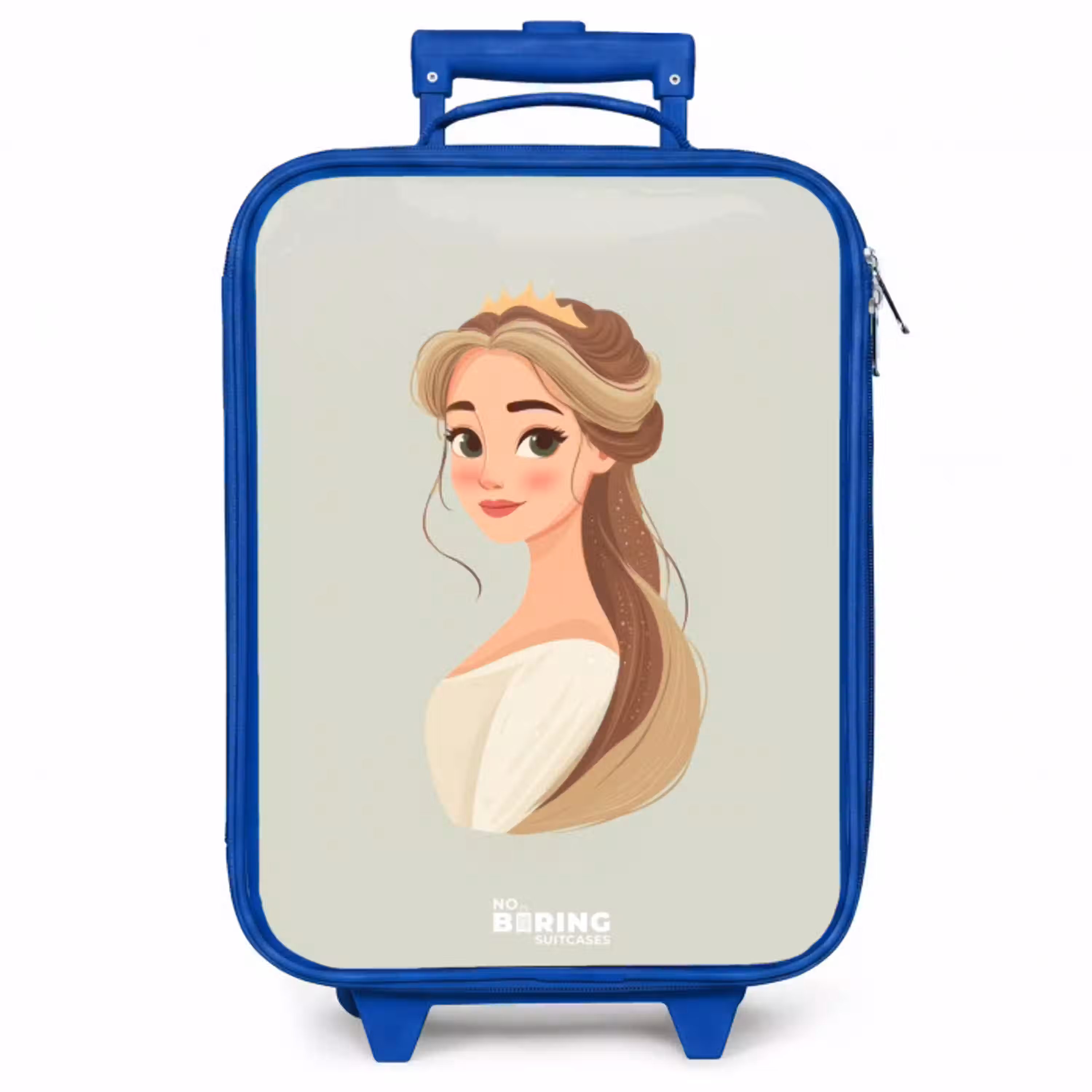 Prinses met een tiara - Groen Kinderkoffer - Blauw klein -zzz_website3d