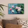 Waterlelies - Bloemen - Roze - Water canvas 2cm klein -sfeer1