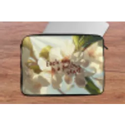 Bloesems - Zonlicht - Quote - Wit laptophoes neopreen klein -tafel