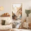 Abstract - Kunst - Verf - Beige - Modern deurposter klein -sfeer2