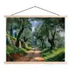 Pad - Bomen - Schaduw - textielposter latten blank klein -3d