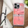 Roze - Surfen - Zee Hoesje iPhone 16 Pro Max met koord klein -sfeer4