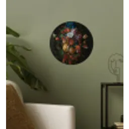 Festoen van vruchten en bloemen - Schilderij van Jan Davidsz. de Heem Wandcirkel behangsticker klein -sfeer2