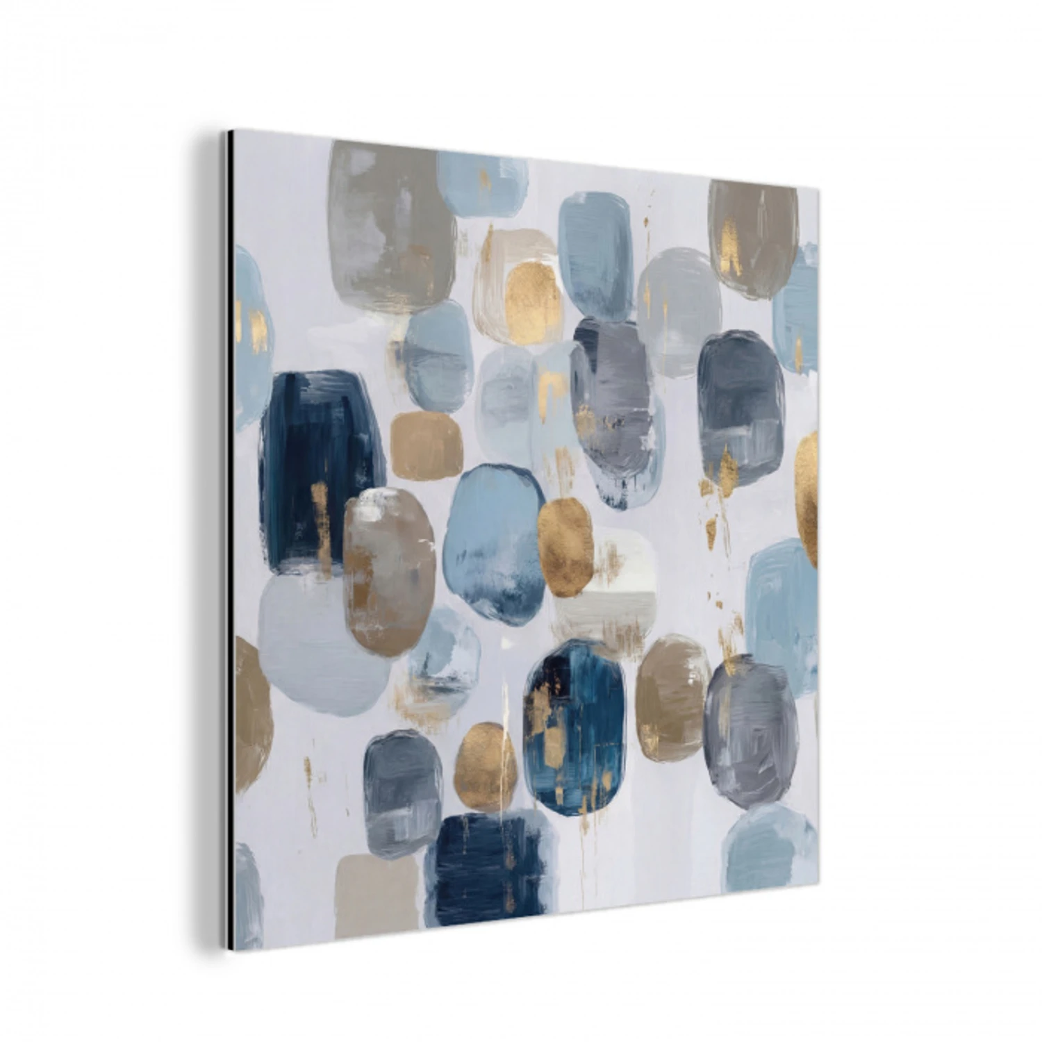 Abstract - Goud - Vormen aluminium wit klein -3d
