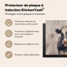 Koe - Portret - Dieren - Modern Inductie beschermer vinyl 3mm middel -usfeer2_FR