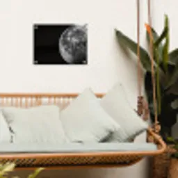 Close-up - Maan - Wit - Textuur tuinposter los doek klein -sfeer7