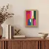 Kleurvakken - Recht - Rond - Abstract Light Box met kabel (Tafellamp) klein -sfeer2