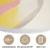 Vogel - Minimalistisch - Geel Akoestische PET Vilt - Rond klein -closeup_NL