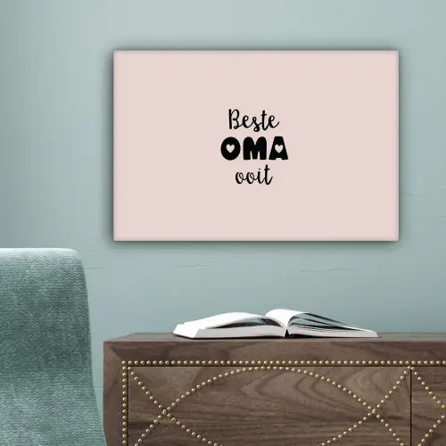 Quotes - Oma - Beste oma ooit - Spreuken canvas 2cm klein -sfeer4