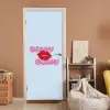 Bisou - Blauw - Roze - Lippen deurposter klein -sfeer1