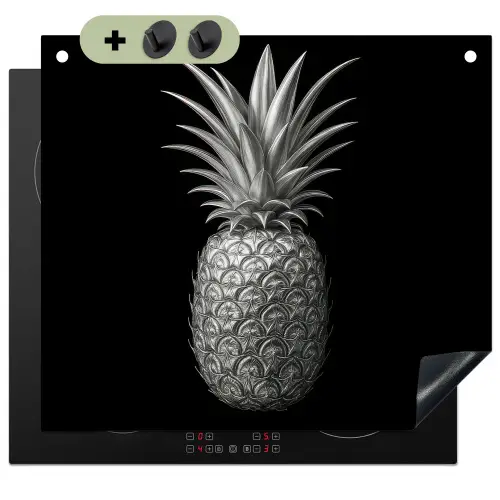 Ananas - Gedetailleerd - Bladeren Inductie beschemer met haakjes middel -3d