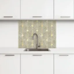 Elegant - Symbool - Goud - Grijsgroen keuken achterwand 2 middel 865 -3d