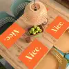 Oranje - Gebroken wit - Nice Placemat vinyl groot -zzsfeer5_Kitchenyeah-website