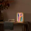 Abstract - Kleurrijk - Golven - Lijnen Light Box met kabel (Tafellamp) klein -sfeer4