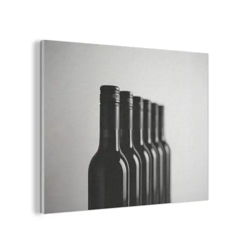 Wijnflessen - Zwart - Minimalistisch PET vilt klein -3d