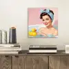 Badkamer - Eend - Blauw aluminium wit klein -sfeer1