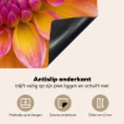 Dahlia - Bloem - Oranje Inductie beschermer vinyl 3mm middel -sfeer4