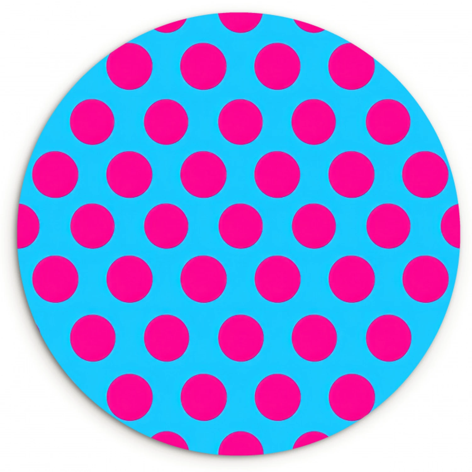 Stippen - Klassiek - Roze Wandcirkel kunststof plaat 5mm dik klein 188 -3d