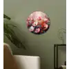Klaprozen - Roze - Bloemen - Botanisch - Kunst Wandcirkel kunststof plaat 5mm dik klein -sfeer3