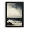 Zee - Rotsen - Storm fotolijst zwart zonder passe partout klein -3d
