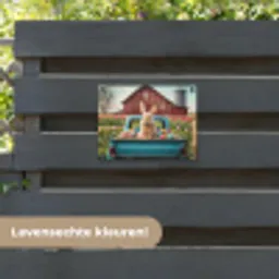 Konijn - Boerderij - Eieren tuinposter los doek klein -sfeer3