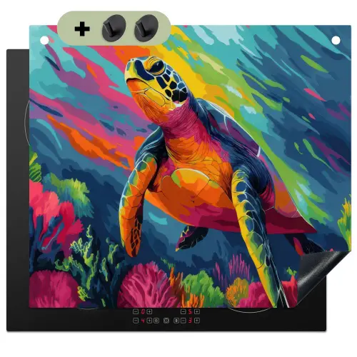 Koraal - Schildpad - Abstract - Water Inductie beschemer met haakjes middel -3d