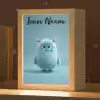 Monster - Blauw Light Box met kabel (Kinderlampje) klein -zzz_3d_website