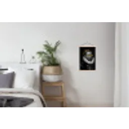 Willem van Oranje - Adriaen Thomasz - Zwart - Wit textielposter latten blank klein -woonkamer