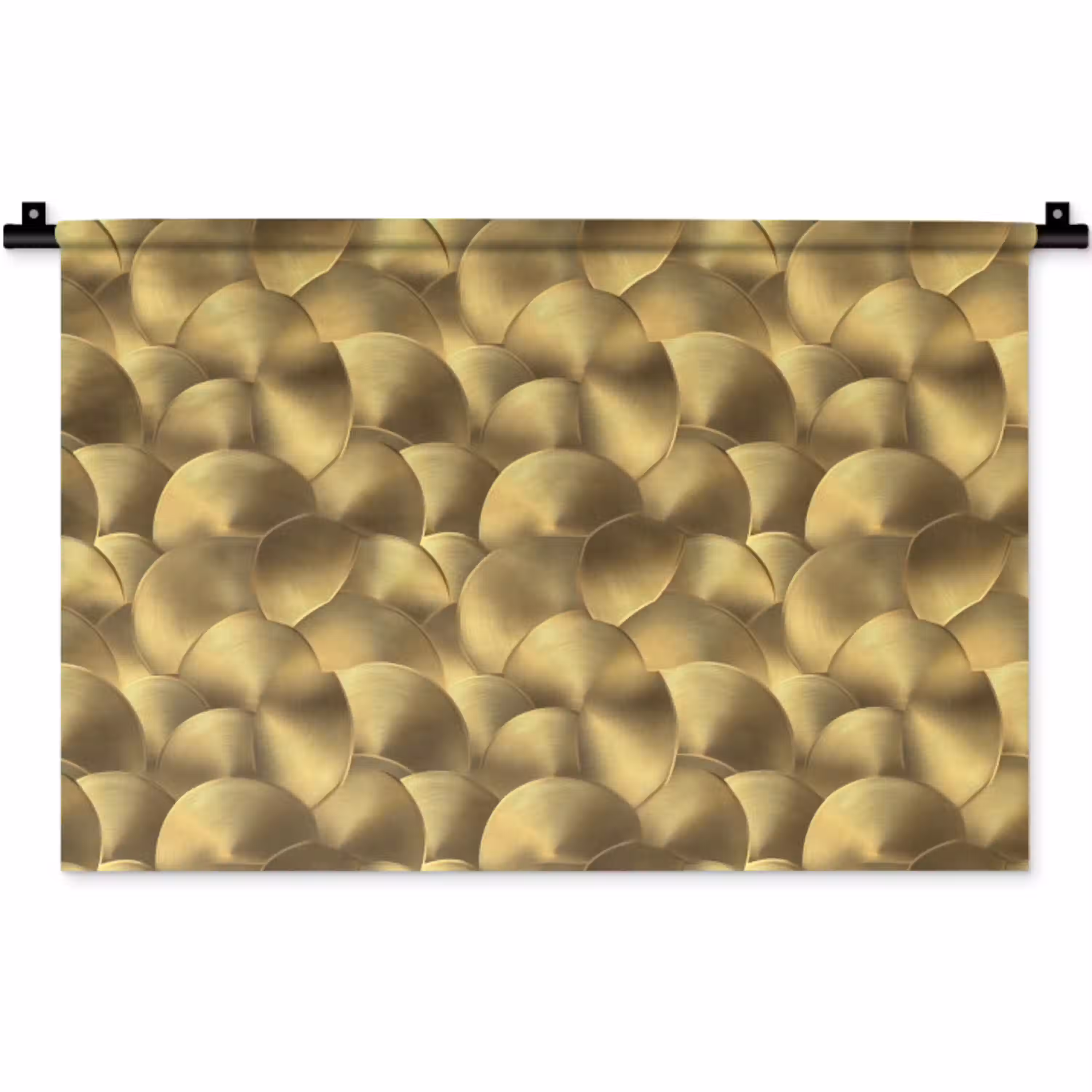 Modern - Cirkel - Goud Wandkleed katoen klein 269 -zz3d