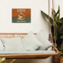 Koffie - Kop - Vintage - Quote tuinposter los doek klein -sfeer7