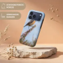 Roodborsttapuit - Heide - Paars - Natuur - Sfeervol Toughcase MagSafe Apple iPhone 17 Pro Max klein -USP_RandenV_NL