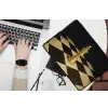 Schaakstuk - Koning - Schaakbord - Geblokt laptophoes neopreen klein -bureau